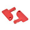 2X Battery Disconnect Switch Key Spare Mini Key Battery Disconnect Isolator Power Kill Switch Compatible with Marine Boat RV Car ATV Auto Truck Red