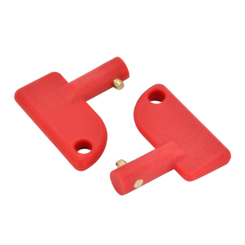 2X Battery Disconnect Switch Key Spare Mini Key Battery Disconnect Isolator Power Kill Switch Compatible with Marine Boat RV Car ATV Auto Truck Red