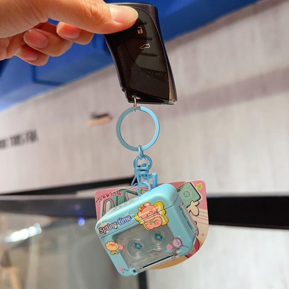 Can Record Music Key Chain Holder Musical Instrument Toy Vintage Home Decoration