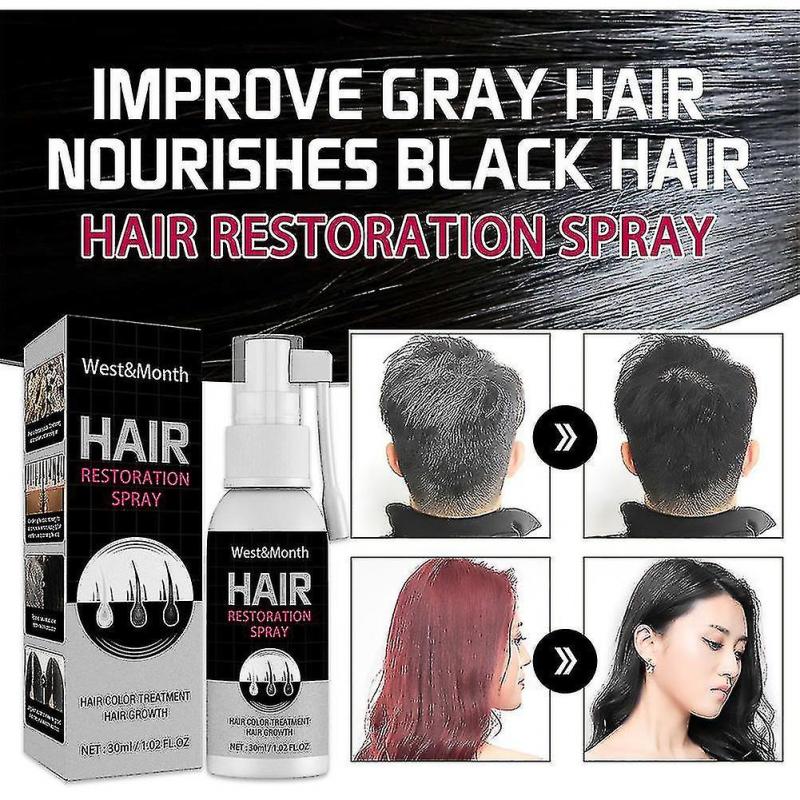 Graues Haar Behandlungsserum Anti Haarausfall Haarwuchsspray Anti Weißes Haar Weißes Haar Reparatur Schwarzes Haar Spray Essenz