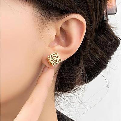 Retro Franse Oorbellen Designer Vintage Oorbellen Dames High-End Licht Luxe Statement Stud Oorbel voor Dames Cadeaus KTJ
