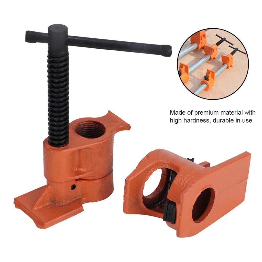 34 Inch Pipe Clamp Jaws Vise Fixture Set Woodworking Tool Kit (ordinary)