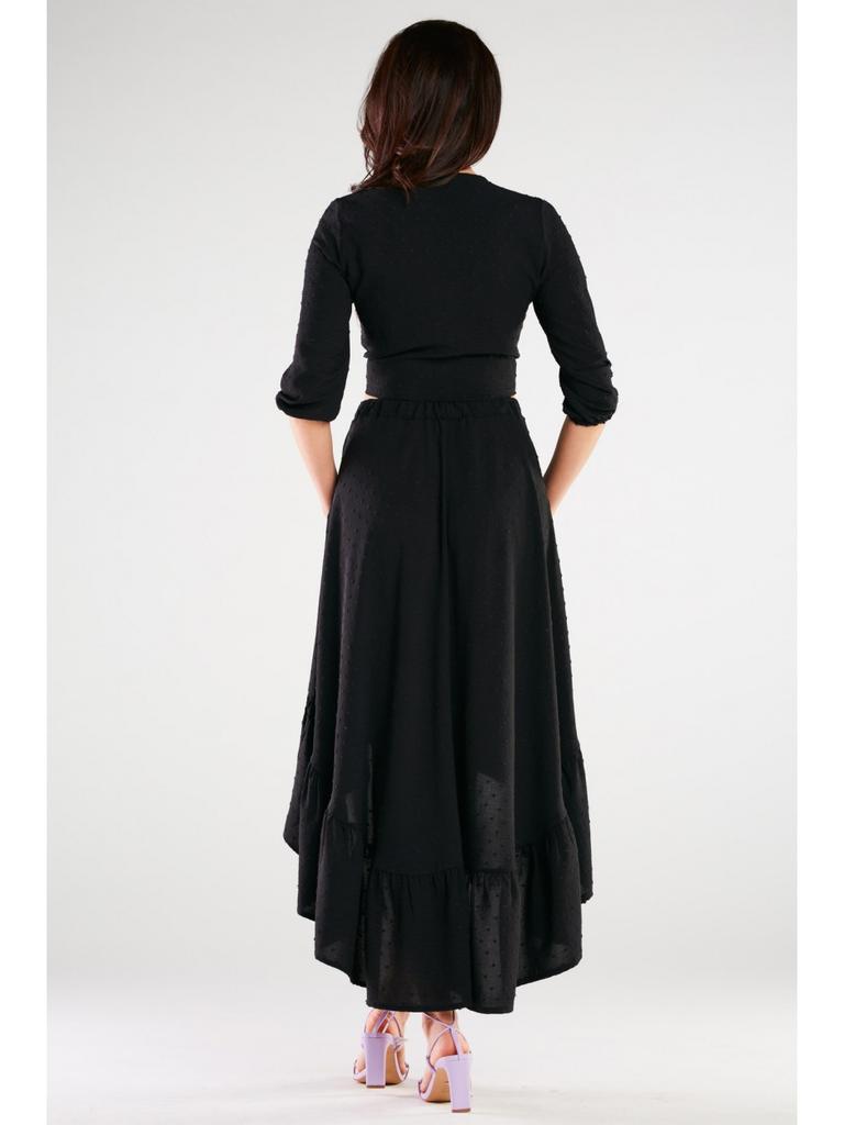 Blouse with 3/4 Sleeves in Black Size M