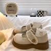 Beautiful~ Not tired feet British style thick sole simple shallow mouth Mary Jane shoes new spring and summer thick heel loafer single shoes women
