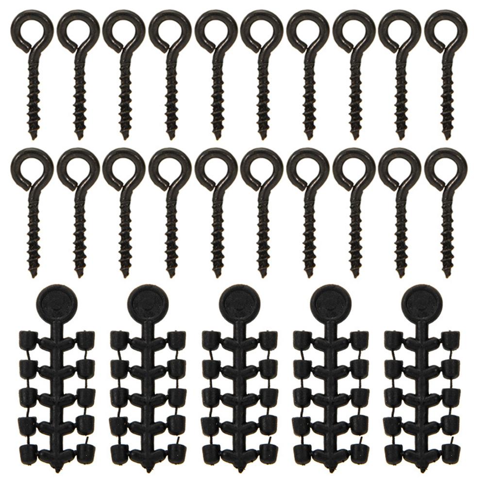 Reliable 50pcs Hook Stops Beads Carp Stopper Set with Boilies Bait Screw Peg