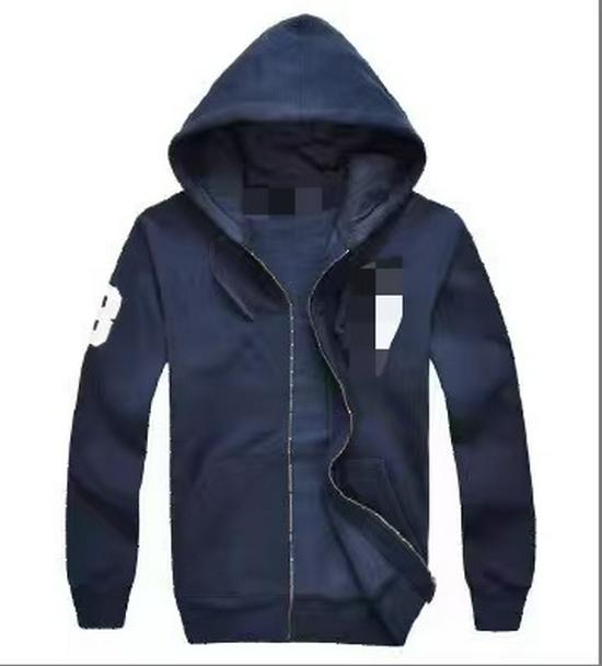 Men's Plus Size Cotton Zipper Sweatshirt - Big Horse Embroidery, Autumn/Winter Style, Long-Sleeve Casual Running Jacket