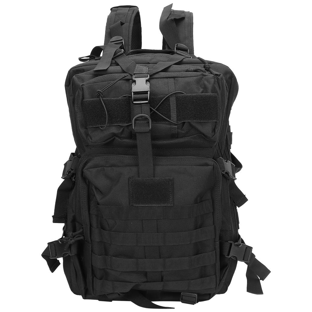 Waterproof Backpack Durable Nylon Mountaineering Equipment Bag for Outdoor ActivitiesBlack