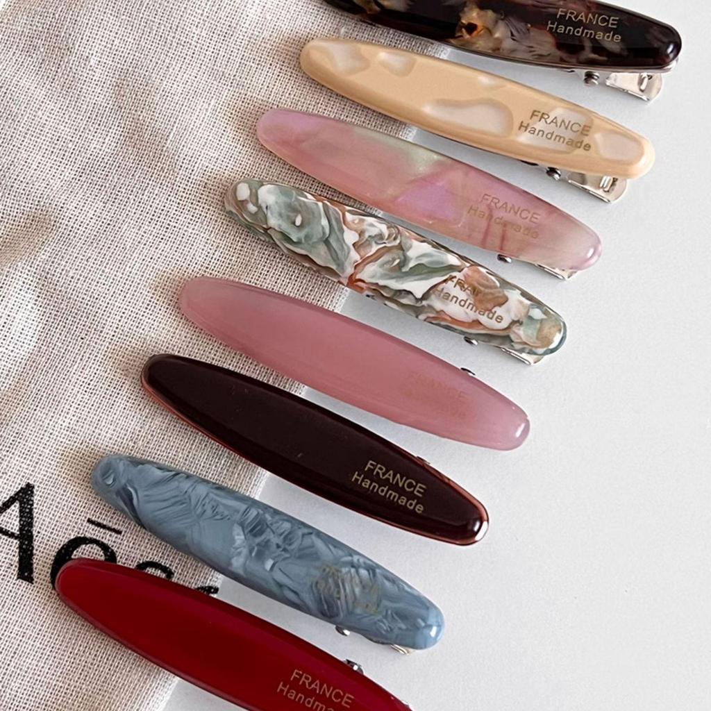 Korean Style Acetate Duckbill Hair Clip: Retro Simple Bangs Accessory for Women