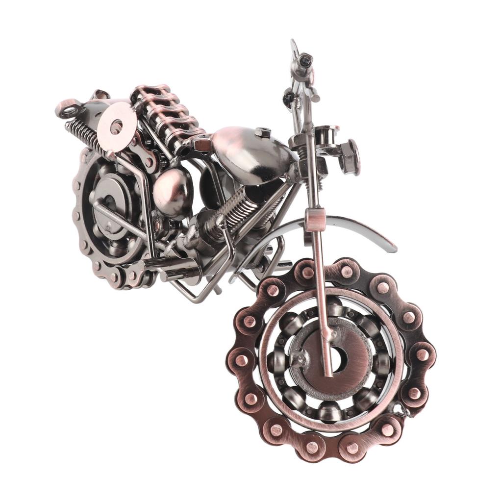 Motorcycle Toy Model Metallic Antique Texture Sturdy Smoothing Metal Motorcycle for Kids Decoration