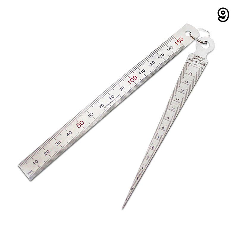 Multi-size Stainless Steel Hole Measuring Tool Taper Gauge Feeler Inner Diameter Ruler Measuring Probes Aperture Measurement