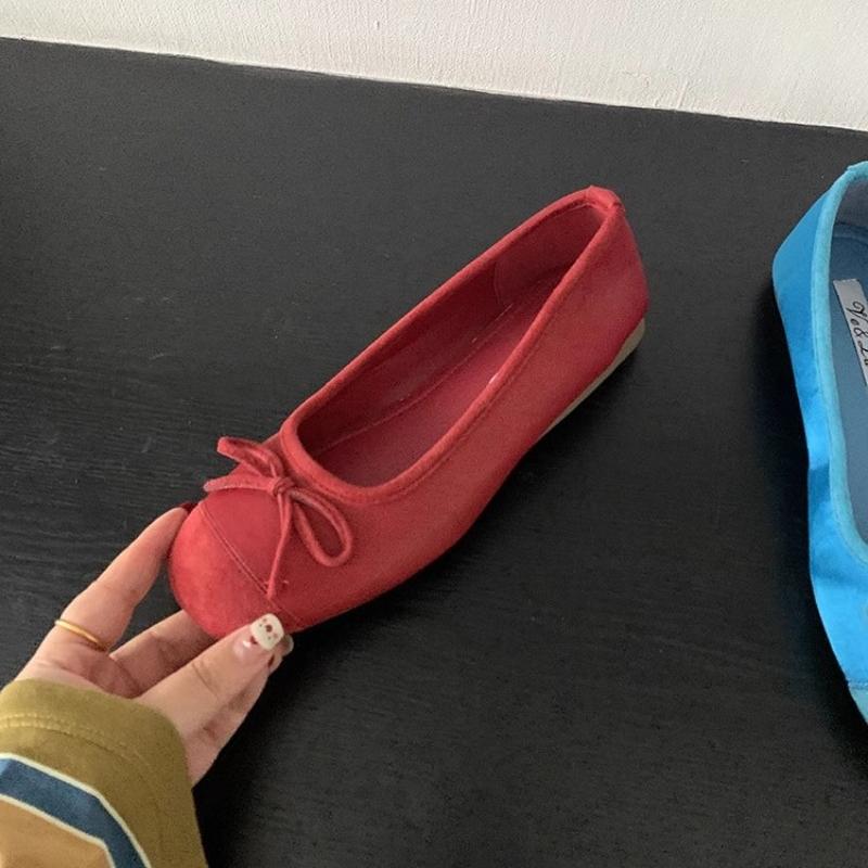 CNMR  Elegant Bow Knot Ballerina Woman Flat Round Toe Comfortable Comfortable Ladies Leather Loafers Single Shoes