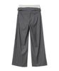 MILLO WOMEN Folding Wide Trousers [Charcoal Gray]