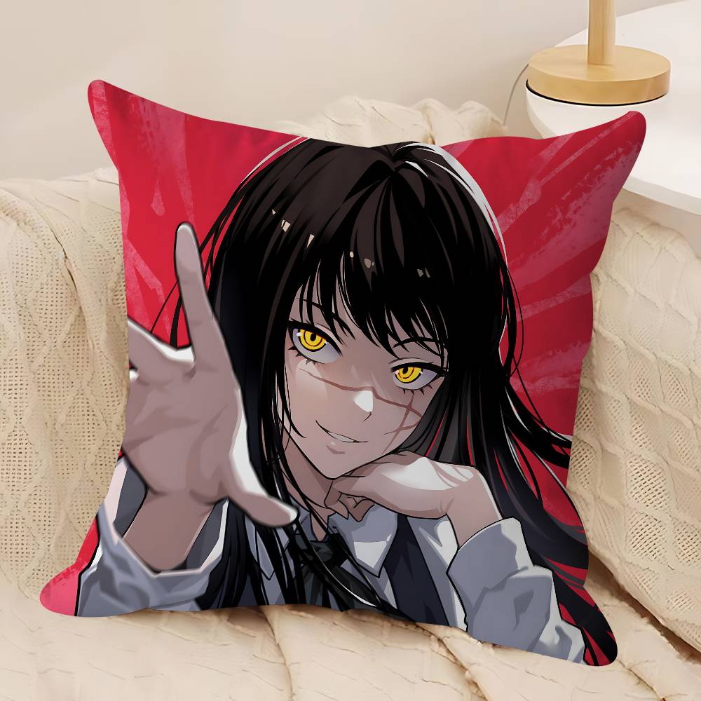 C-Chainsaw-Man Mitaka Asa Pillowcase Toon Gift Cushion Cover Bedroom Home Sofa Chair Seat Decor Pillow Case