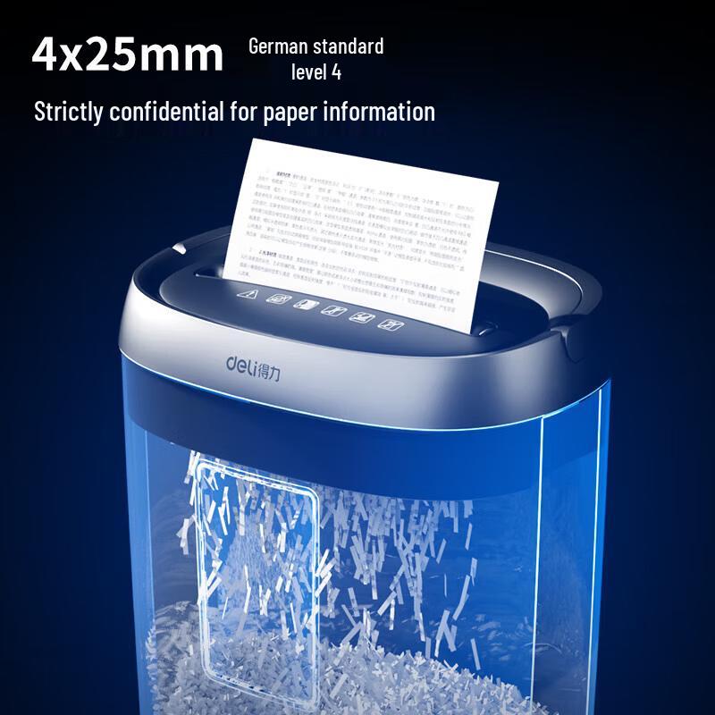 Deli High-Security Commercial Paper Shredder CN plug (adapter included)