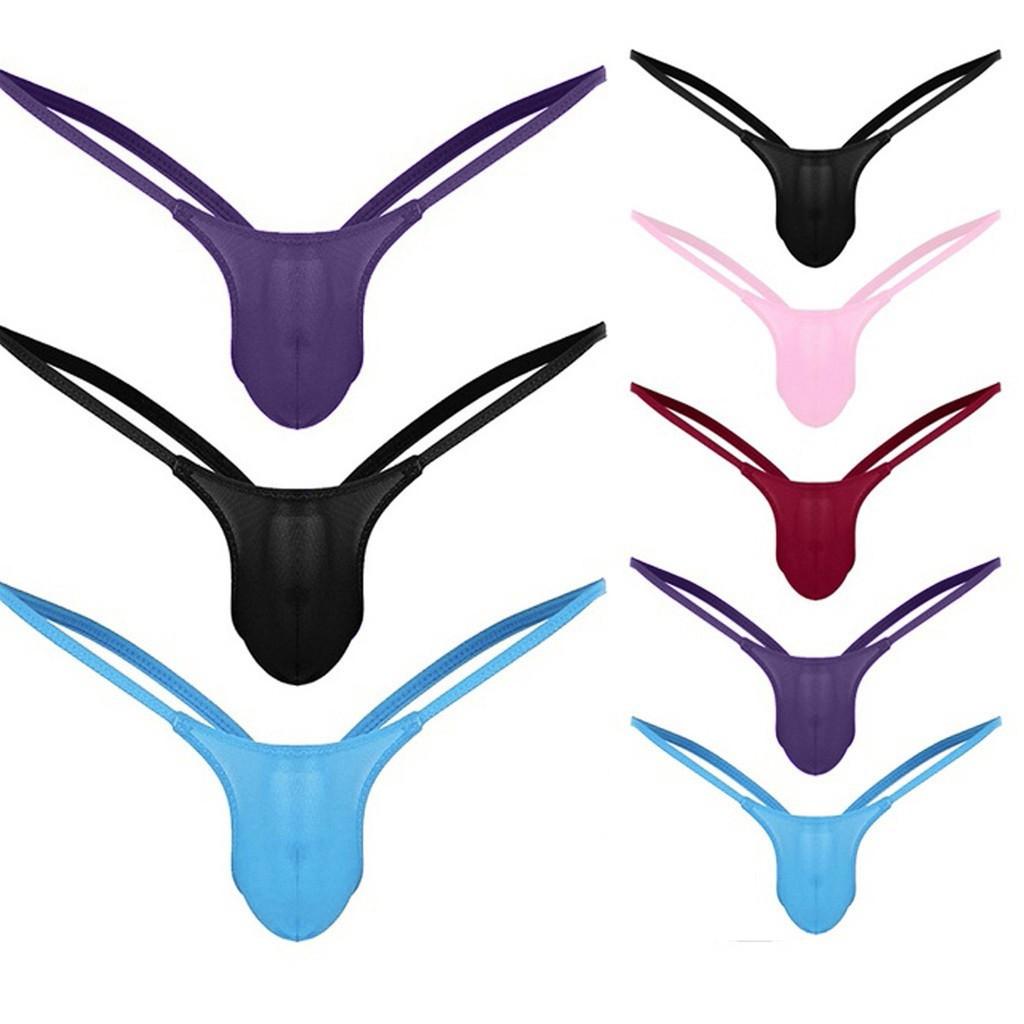 Open Back Mens Underpants Low  Briefs G-string Thong Underwear