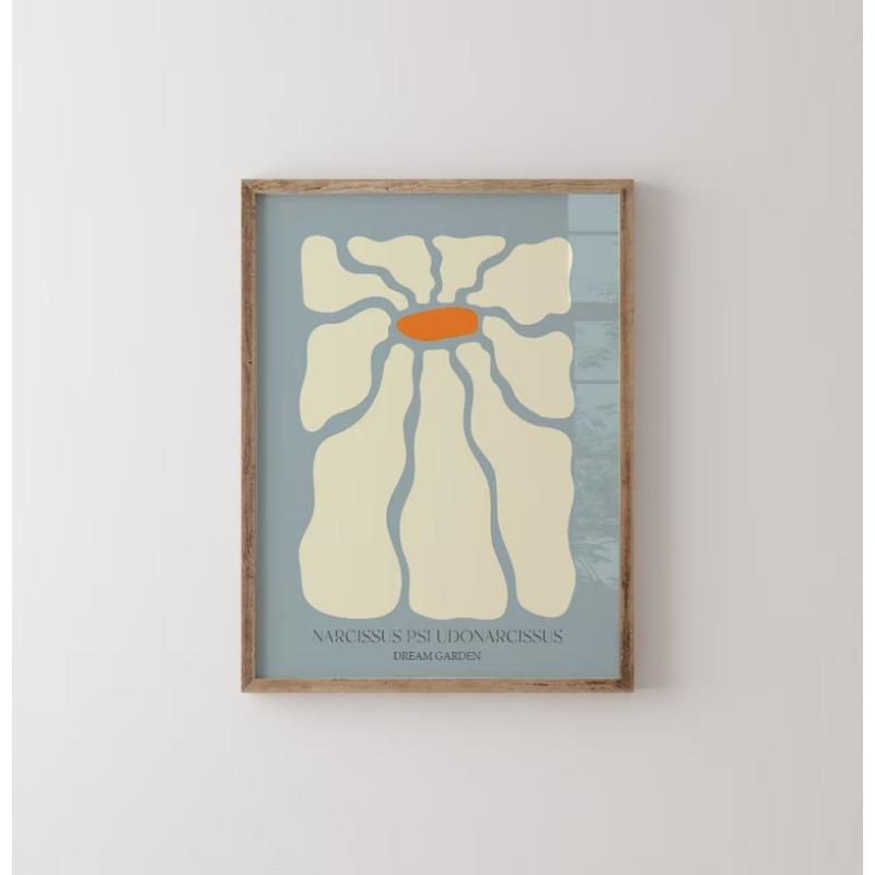 Blue Matisse Print Poster Flower Market Canvas Painting Boho Simple Modern Daisy Wall Art Gallery Living Room Decoration