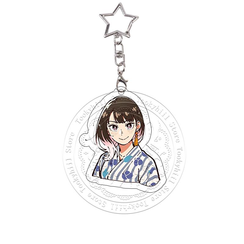 Anime Cartoon Akane-banashi Acrylic Keychain Bag Decoration Diy Cosplay Props Art Comic Cover Keyring Pendant Birthday Gift