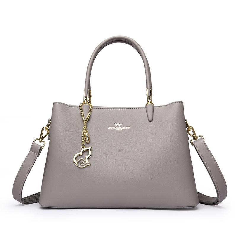 3-Layer Pocket Design New Luxury Designer Women's Handbag Fashion Trendy Ladies Shoulder Bag Simple Vintage Girls Shopping Tote