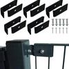 Completes Metal Grid Fence Fastener Set Includes 5 Brackets Screws Bolts For Outdoor Garden Installation