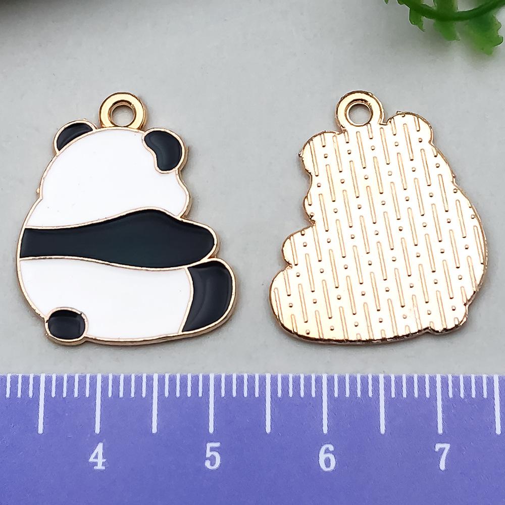 Panda Bamboo Oil Drop Alloy Earrings & Keychain Pendant Jewelry - Chinese Style Accessories