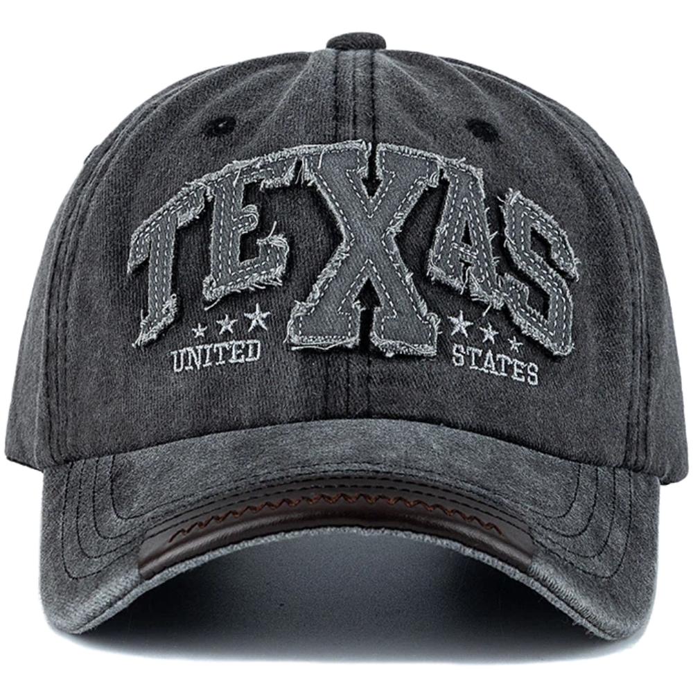 Unisex Vintage Classic Baseball Cap TEXAS Letter Embroidery Washed Cotton Chic Cap For Man Women Outdoor Casual Dad Hats