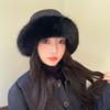 Autumn and Winter New Hat Women's Imitation Mink Bucket Hat Winter Warm Plush Thickened Mongolian Hat