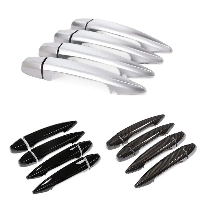 Car Styling Carbon Fiber Texture Exterior Door Handle Cover Protextive Trim For BMW X1 F48 X5 X6 F15 F16 2016 2017