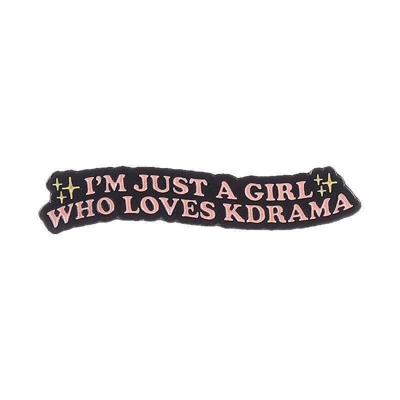 

K-Culture Enamel Pins Set K-Pop K-Drama Quote Brooches Witty Fashion Frontier Lapel Badges Fun Gift For Friends