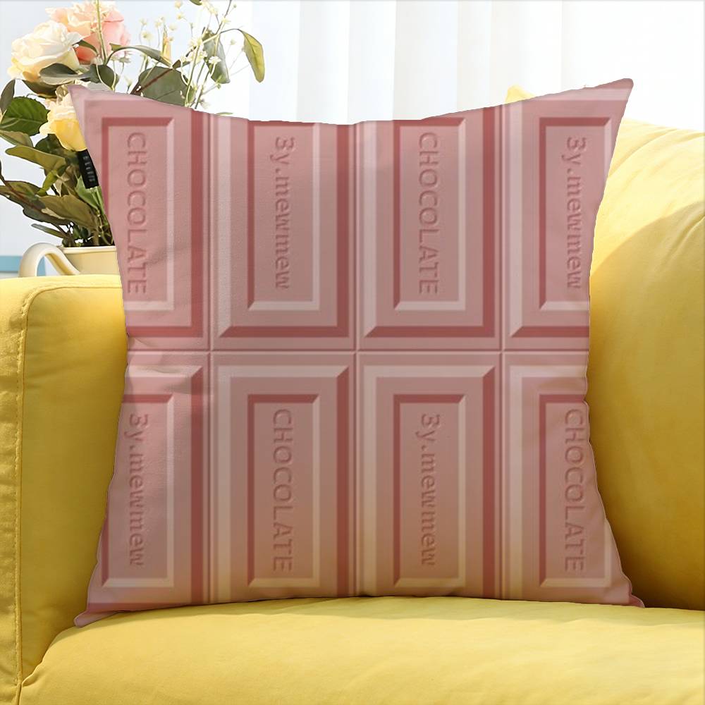 Chocolate Cartoon World Various Sizes Square Pillow Case For Car Home Bedchamber Decor