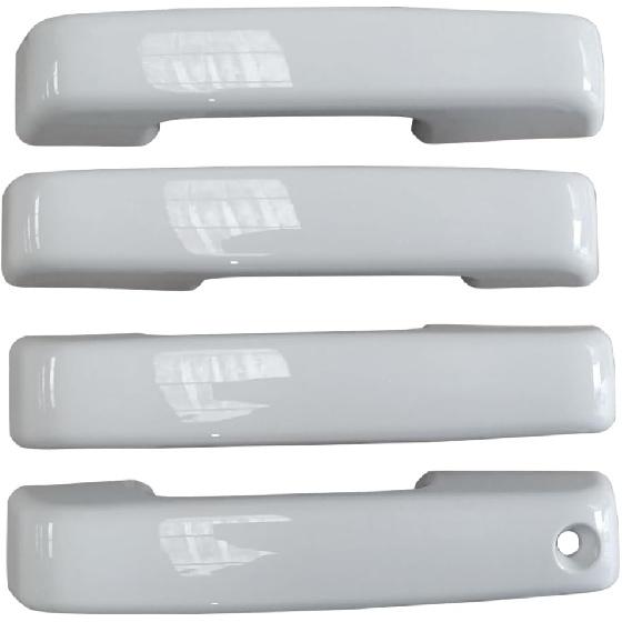YOUNGERCAR Oxford White Door Handle Cover Fit for 2021-2024 2025 Ford F150 Bronco Door Handle Covers Overlay No Passenger Keyhole No Smart Key Holes
