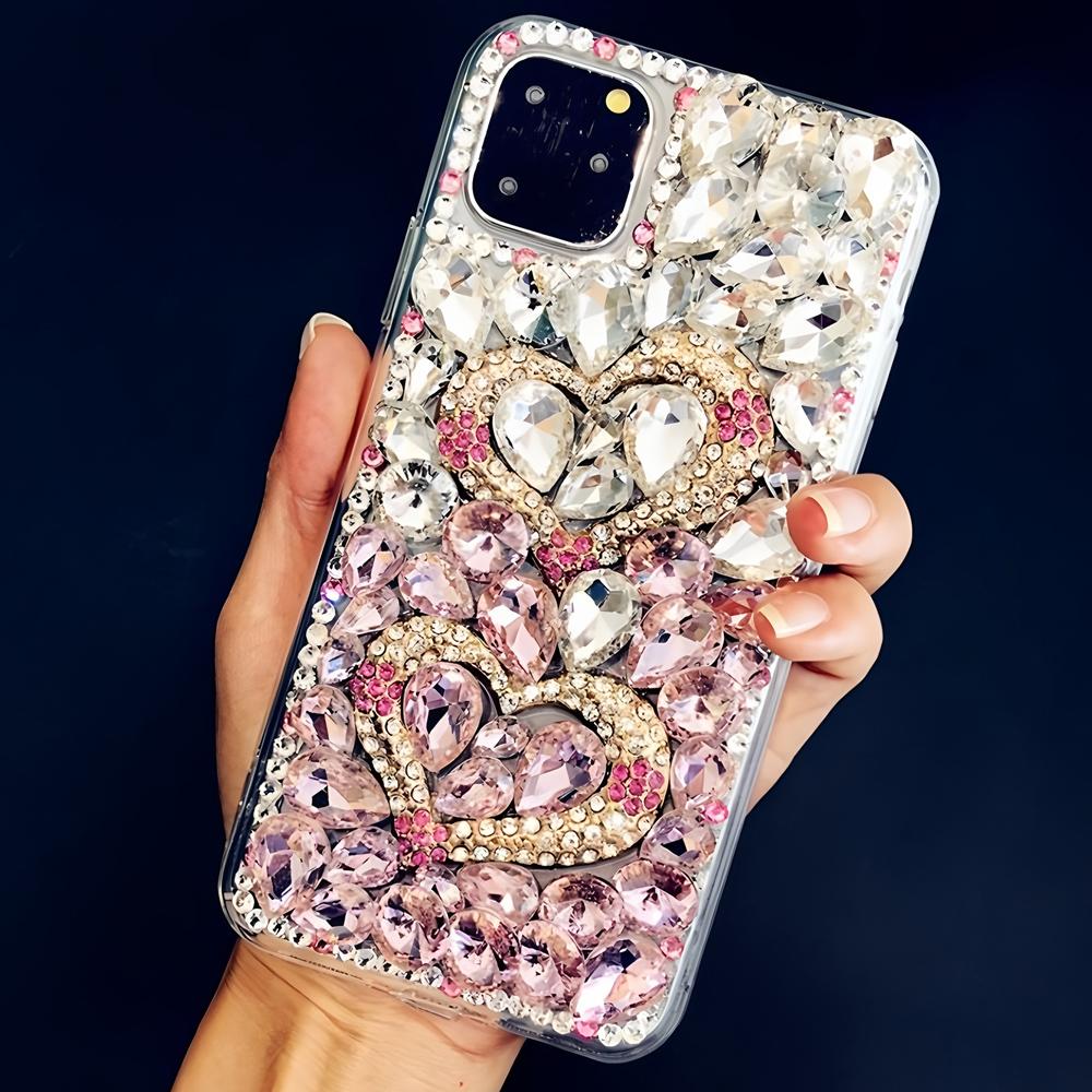 Glitter Bling Rhinestone Phone Case For OPPO Reno 16 15 Pro Max 15F 15C Crystal Diamond Heart Design Cover