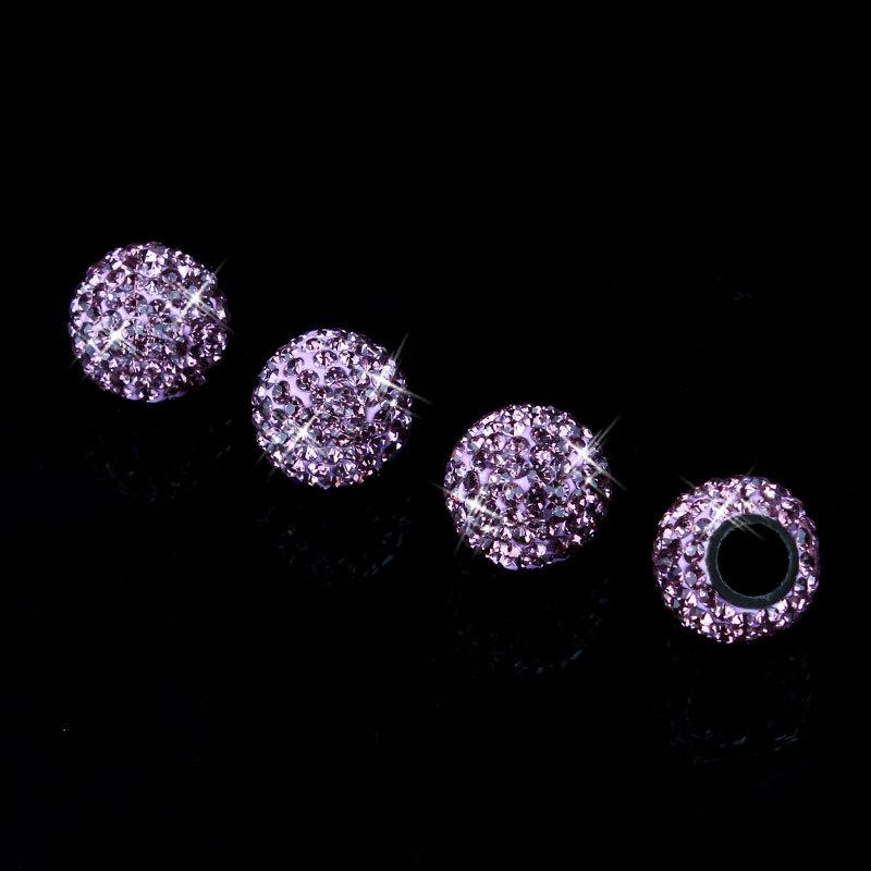 4Pcs/Lot Bling Rhinestone Universal Car Tire Valve Caps Crystal Diamond Shining Dustproof Valve Stem Caps Car Accessories