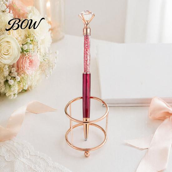 Sturdy Pocket Clip Pen 5PCS Metal Diamond Ballpoint Pens, with Sparkling Rhinestone Decor, Luxury Glitter Writing Smooth Press Mechanism Pen, for Kids