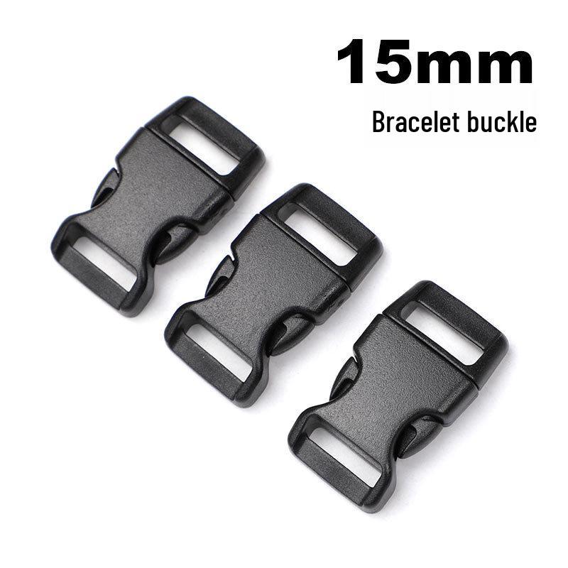 

15mm Paracord Bracelet Buckle for DIY Jewelry, Bag, and Backpack Accessories 15mm Hole чёрный