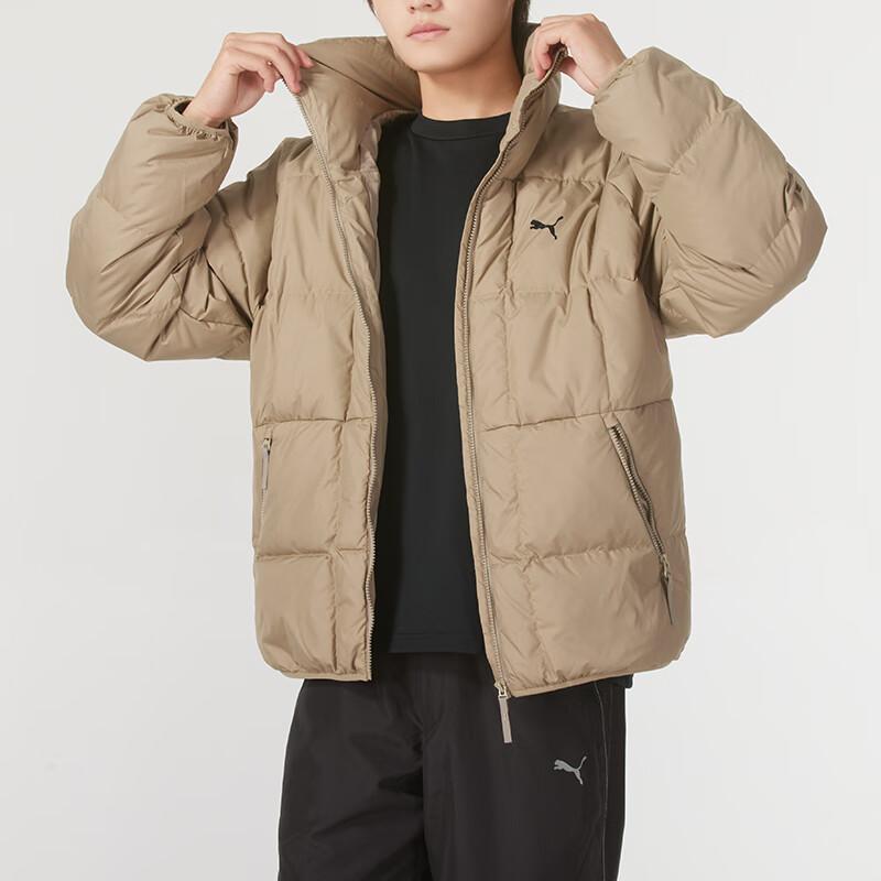 Puma Outdoor Windproof Warm Casual Fashion Long Sleeve Down Jacket Men Jackets Brown 629268-67