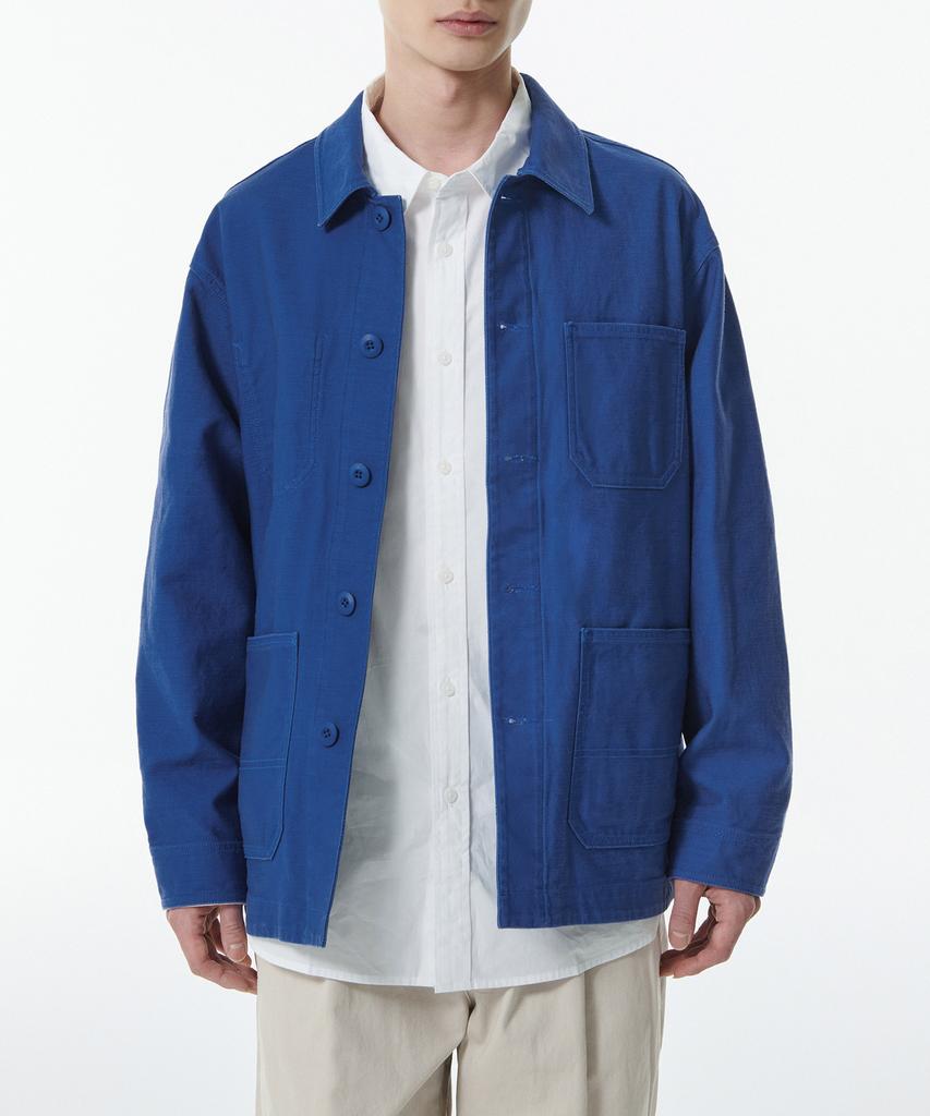 Musinsa Standard Back Satin Chore Jacket [French Blue]
