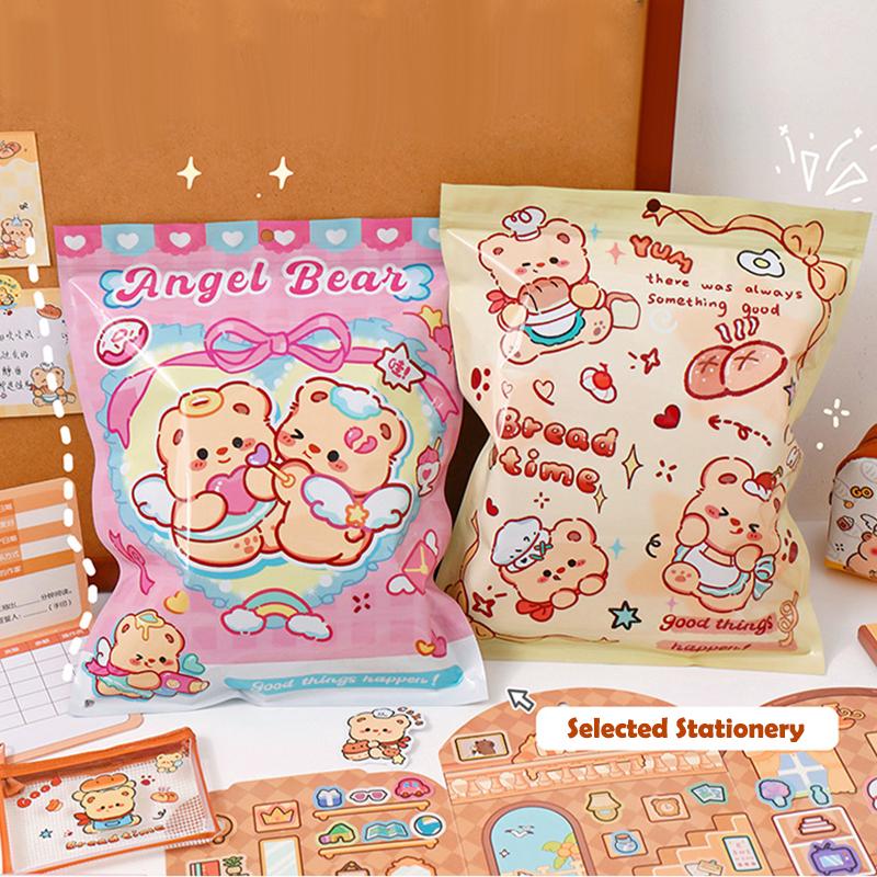 1 Sett Kreativt Søtt Liten Bjørn Skrivesett Tegneserie Skrivesaker Overraskelsespose Bursdagsgaver Morsomt Skrivesett Skoleutstyr