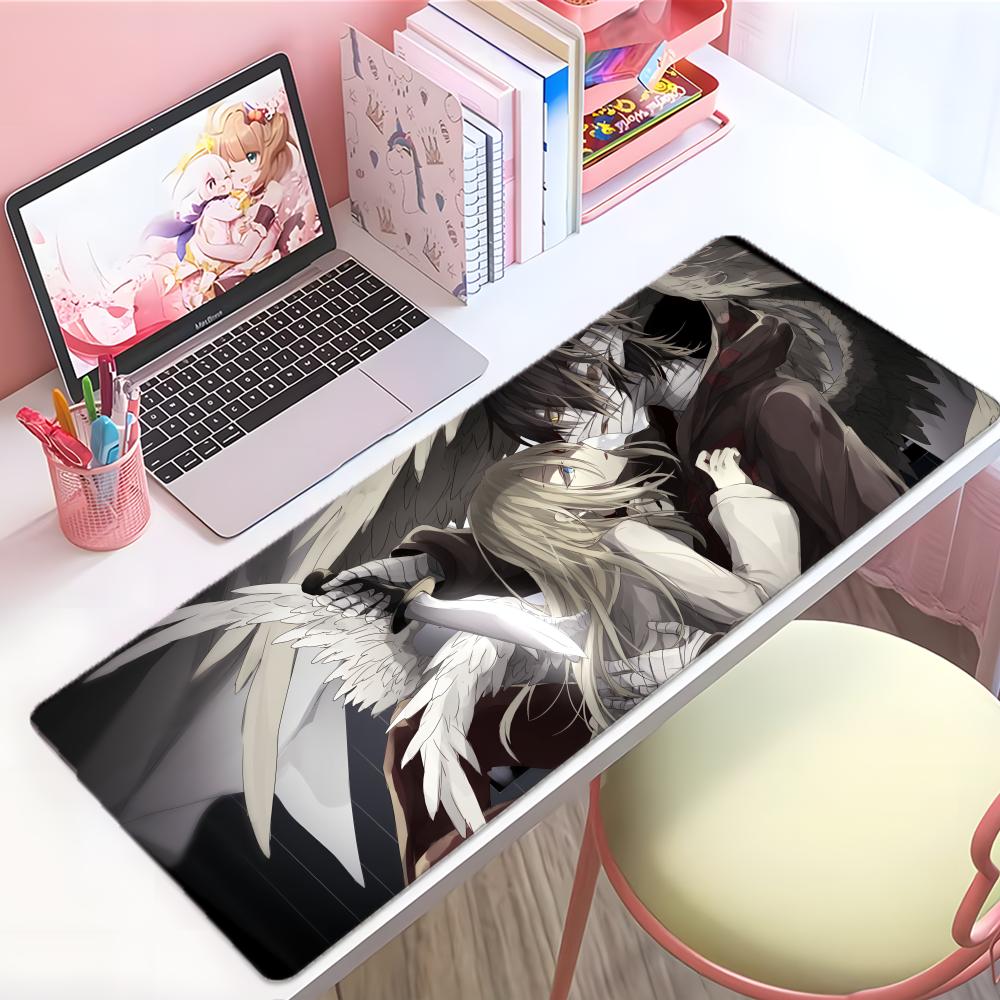 Dunkler gruseliger Anime AAngels Of Death Mauspads Groß Dicke Schreibtischunterlage Genähte Kanten Gaming-Mauspad Für PC