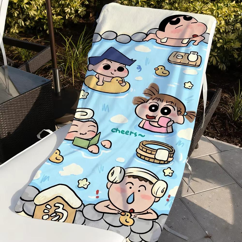 Cartoon Crayon Shinchan Beach Towel, Quick Drying Soft Skin Friendly for Swim Yoga Gym All Season Travel Gift