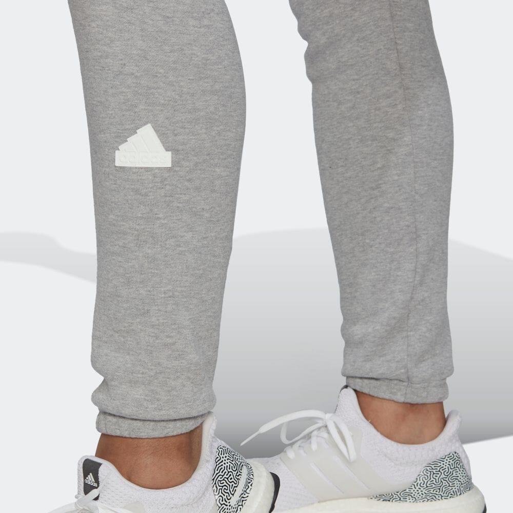 Adidas Jednobarevné s potiskem písmen Ležérní tepláky jogger Dámské spodky Šedé HG4363