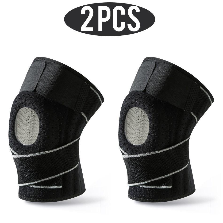 

2 PCS Kneepad Male Pressurized Fitness Activities Elastic Knee Pads Support Gym Fitness Gear Basketball Volleyball Brace Protec Practical Use