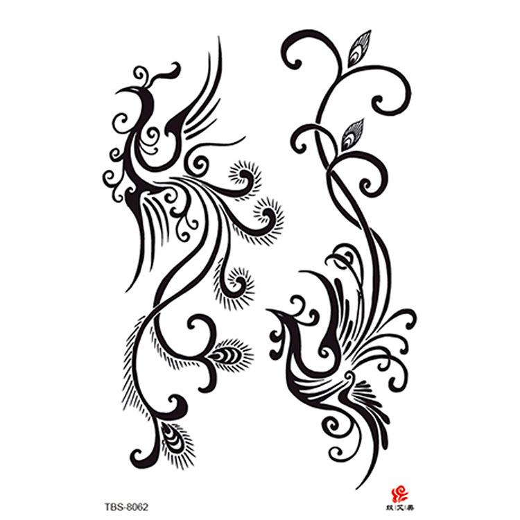 High Quality Waterproof Women's Sexy Flower Animal Tribal Temporary Body Art Tattoos Tattoo Stickers