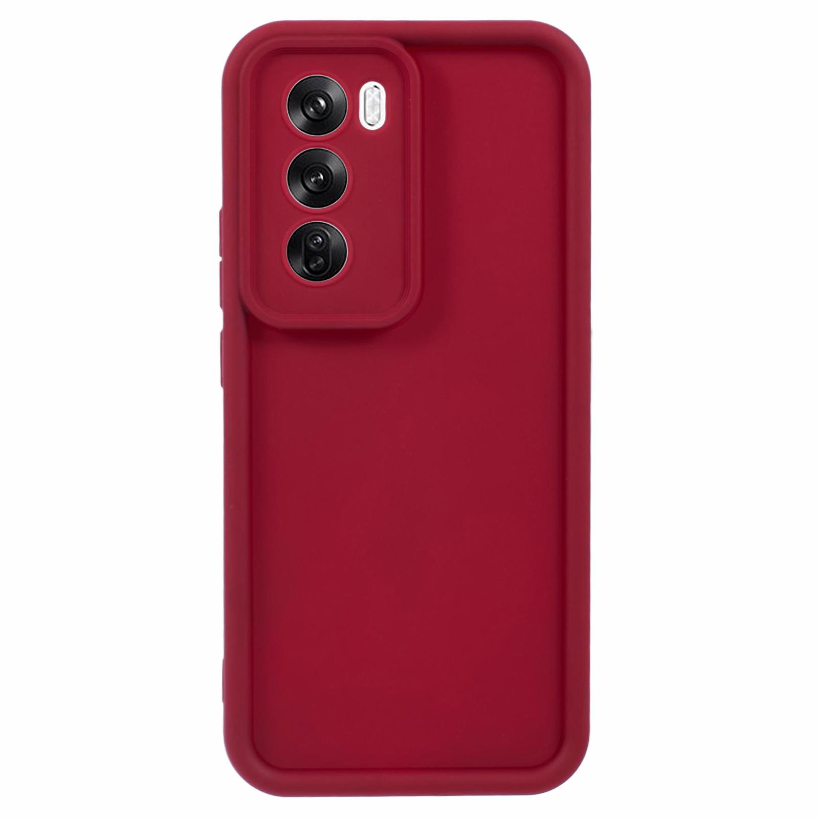 

For Oppo Reno12 5G (Global) Case TPU Soft Phone Cover Thickened Shockproof Red