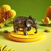 Alloy Cute Cartoon Caterpillar Figurine Retro Antique Finish Fine Detailing For Home Decor Ornament Gift