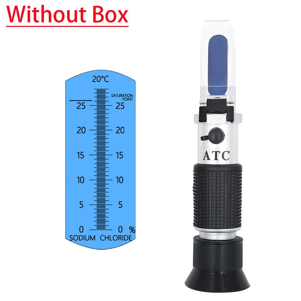 

ATC Refractometer Seawater Salinity Meter 0-28% Salt Water Concentration Tester Salinometer Salinity Refractometer For Aquarium