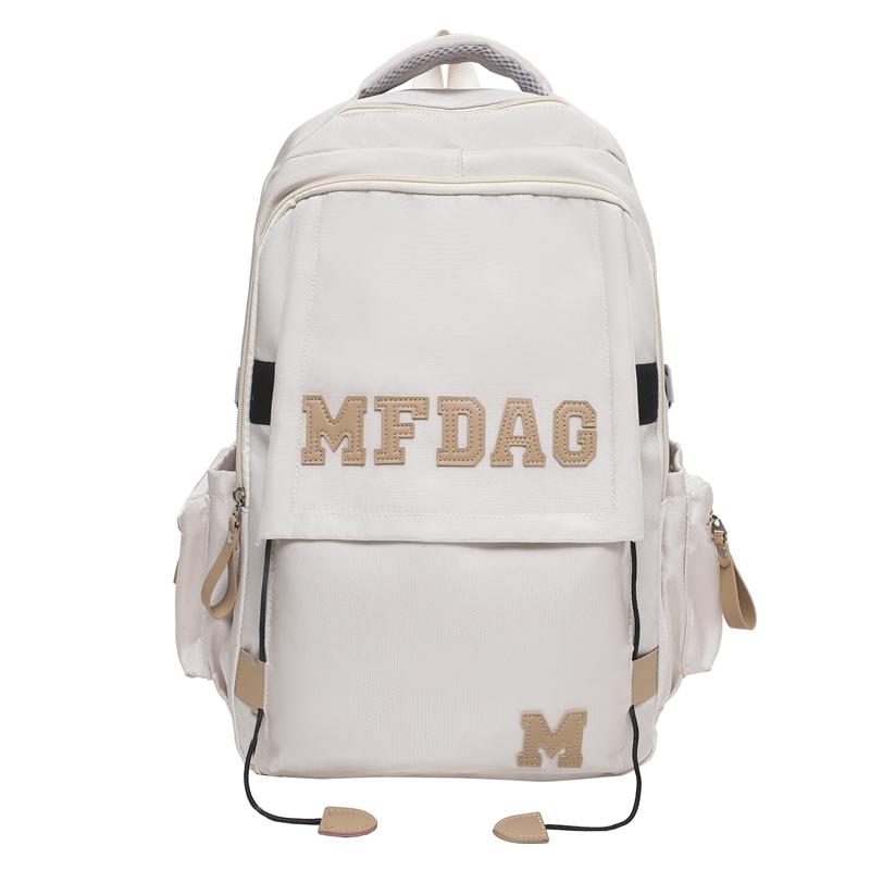 Junior High School Student Schoolbag Girl's Large Capacity Backpack Men's Letter Backpack