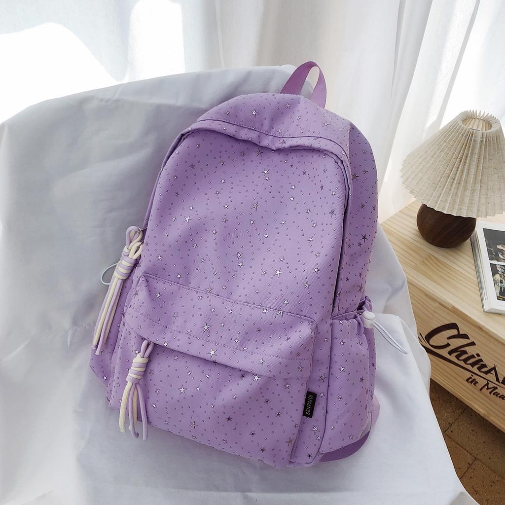 Schoolbag Small Fresh Star Schoolbag Ins New Girl Simple Junior High School Cute Primary School Student Large Capacity Backpack Backpack