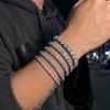 Moissanite Inlaid Sterling Silver Tennis Bracelet - Hip Hop Light Luxury Style