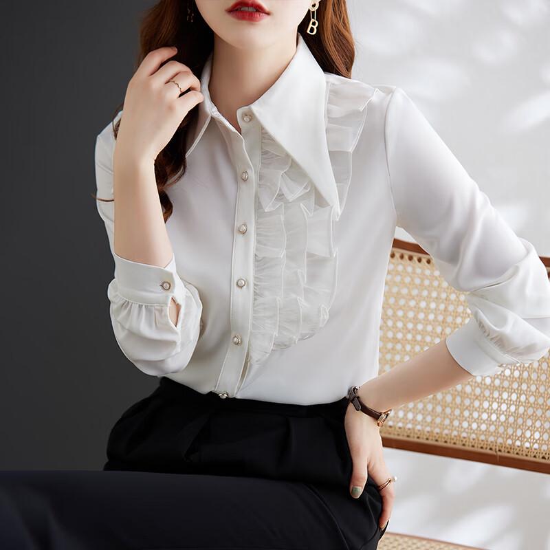 Women's Elegant Chiffon Long Sleeve Blouse