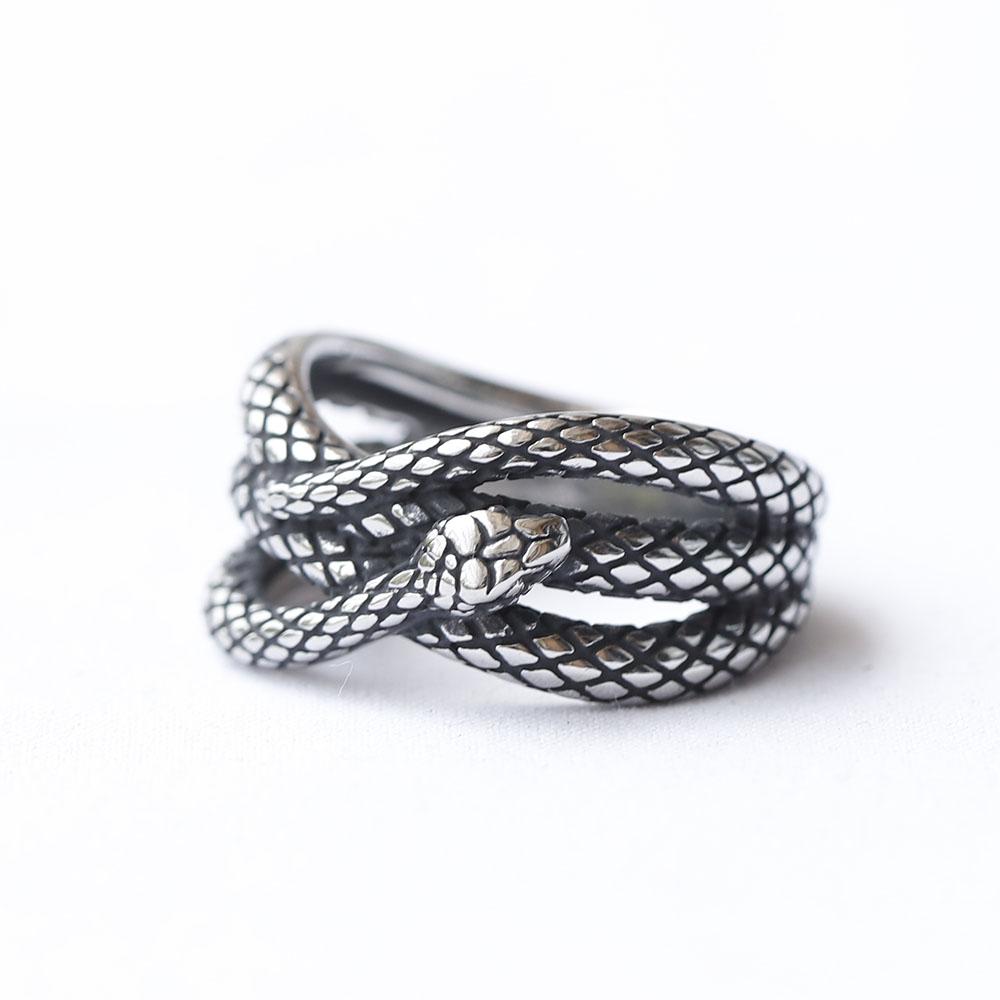New Good Detail Men's Punk Rock FASHION Ring With 3D Snake Gothic Style 316L Stainless Steel Biker Anel Movie jewellery